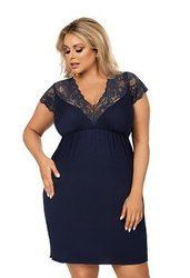 Koszula nocna Tess PLUS SIZE, granatowa