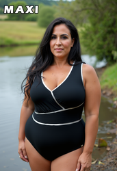 Strój kąpielowy jednoczęściowy SKJ 62 MAXI, czarny