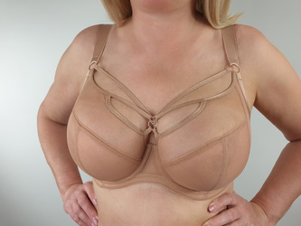 Biustonosz Sachi plunge, kawowy