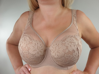 Biustonosz Jasmin plunge soft, mokka