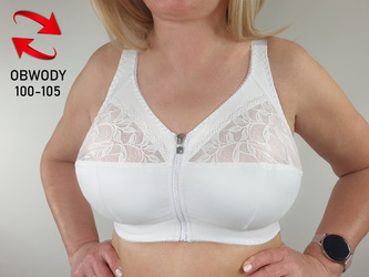 Biustonosz bezfiszbinowy Zuza soft, biały - GŁADKI (100-105)