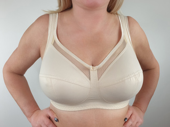 Biustonosz bezfiszbinowy Maja soft, beż